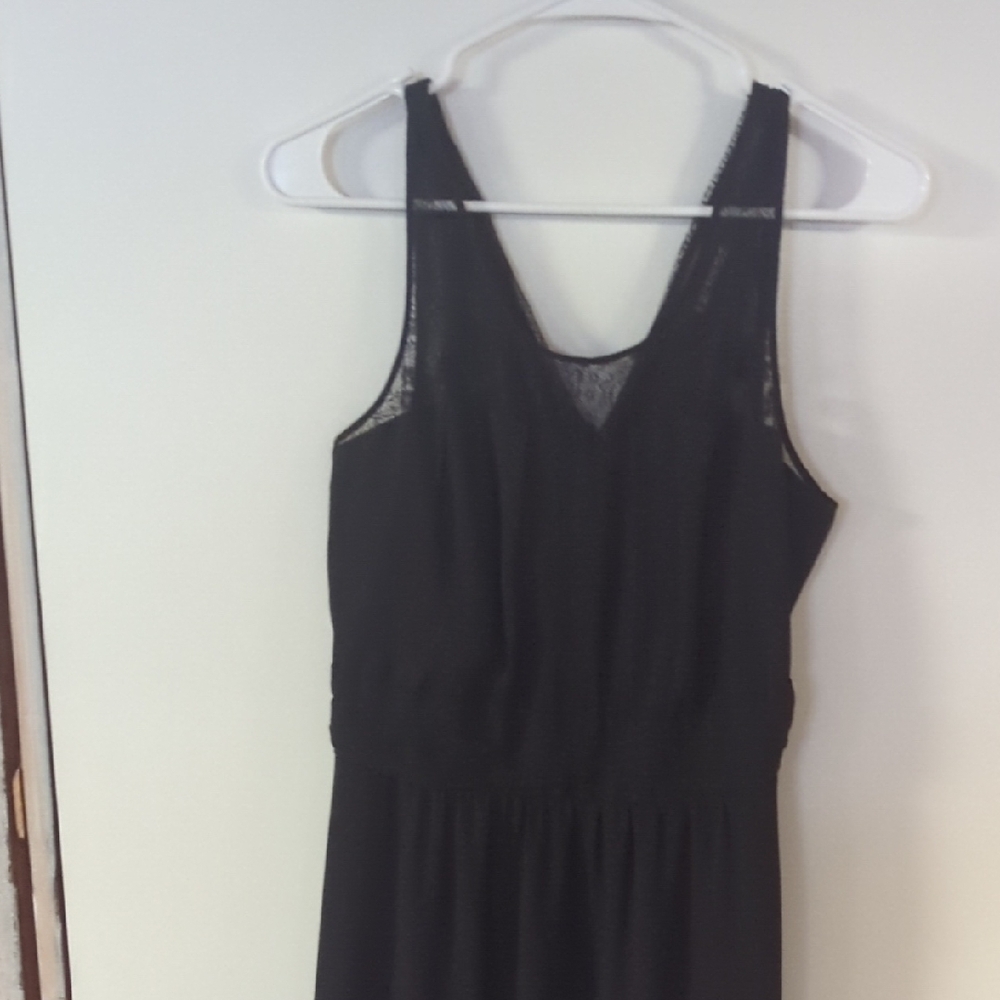 Express Black V-Neck Sleeveless Maxi Sundress
